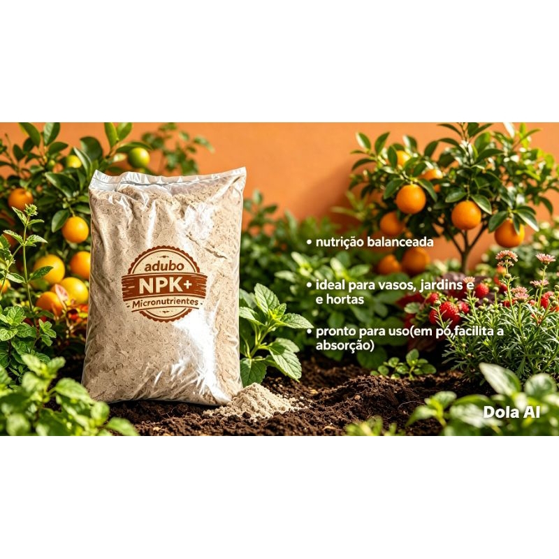 Adubo fertilizante NPK+MINERAL ideal para plantas,flores,orquídeas e frutíferas.