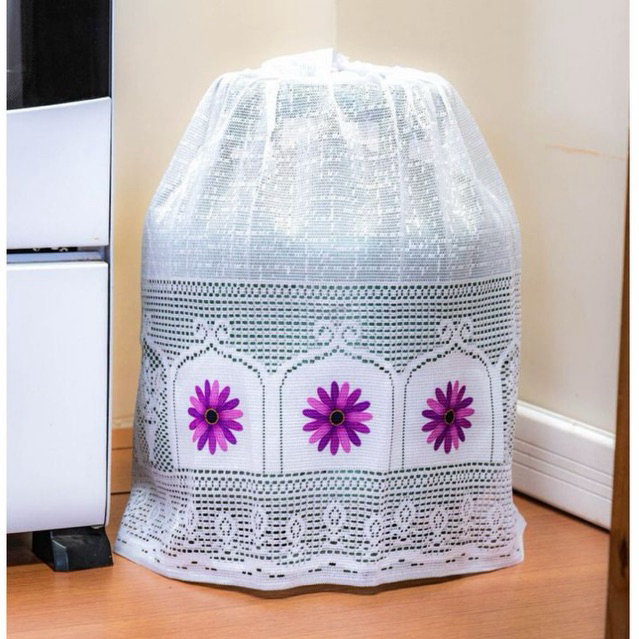 Capa Botijao De Gas 13Kg Em Renda Estampada Decorativa Cozinha Charmosa Elegante Facil De Usar Lavavel