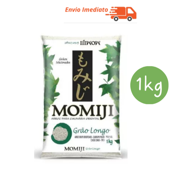 Arroz Tipo 1 Japonês Momiji Grão Longo 1kg Culinária Oriental