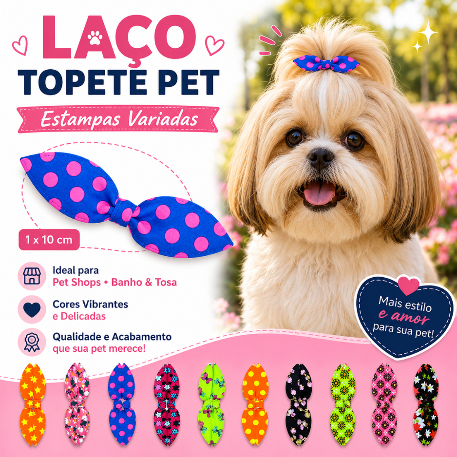 Laços pet Bandana Pin Up Pet Lacinhos Pet Atacado Estampas Variadas para Cães e Gatos Banho & Tosa