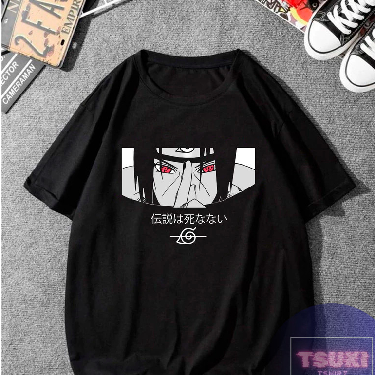 Camiseta Itachi Sharingan Anime Feminina Masculino  100% Algodão Streetwear Lançamento