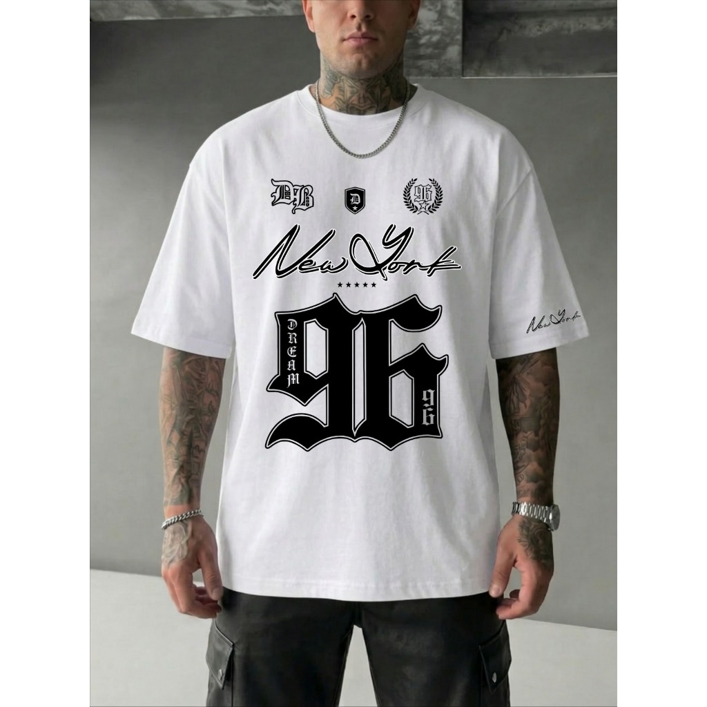 Camiseta Oversized 96 Streetwear Estilosa Confortável Basquete New York Tendencias 2026
