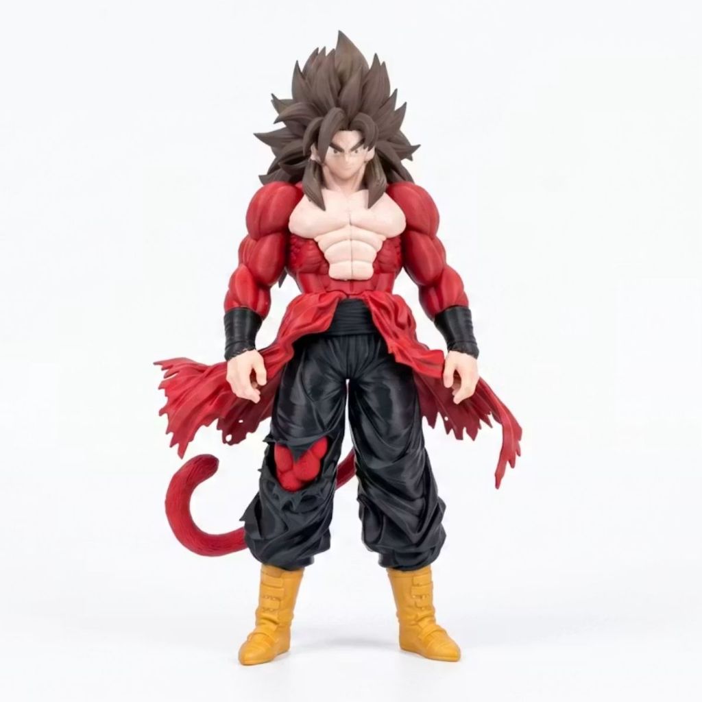 Boneco Goku SSJ4 Colecionável 3D Dragon Ball Decoração Geek Anime Action Figure Presente Criativo