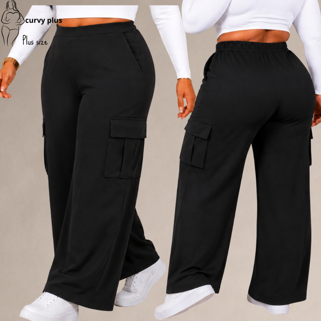 Calça Cargo Plus Size Calça Cargo Alfaiataria Feminina Calça Plus Size Feminina …