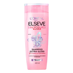 Shampoo Gloss, Limpeza Profunda e Combate a Porosidade, com Ácido Glicólico, Glycolic Gloss L'Oréal Paris Elseve, 400ml