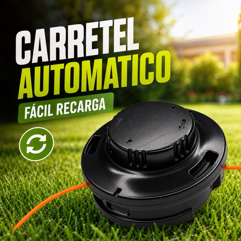 Carretel Roçadeira Automatico Recarga Fácil M10x1,25 VULCAN/TOYAMA/GARTHEN/FORTG/CARBONFAK UNIVERSAL