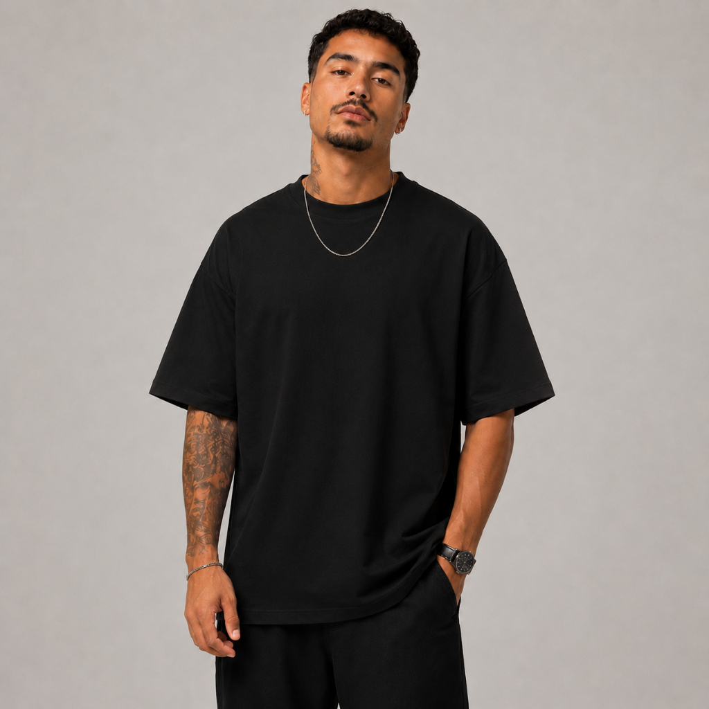 Camiseta Oversized Algodão Premium Fio 30.1 Caimento Largo Confortável Estilo Streetwear Unissex