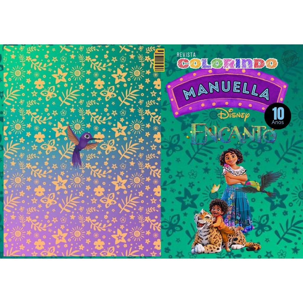 20 Revistinha de Colorir Personalizada Encanto Lembrancinha Aniversário Infantil
