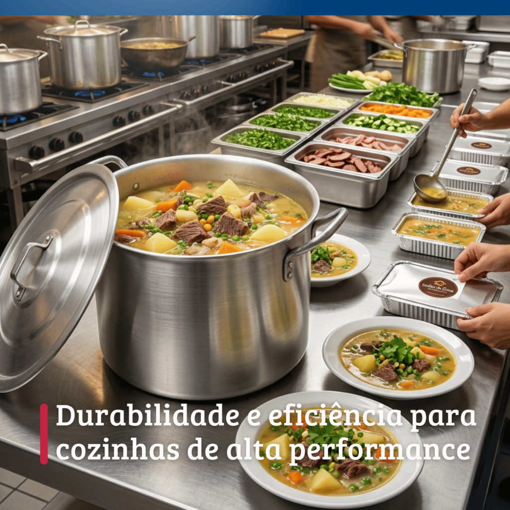 Caldeirão Aluminio Polido Profissional 34Cm 27L Nacional — imagem 2 de 2