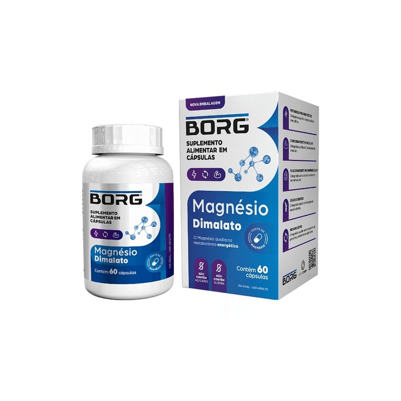 Suplemento Mineral Borg Magnésio Dimalato 60 Cápsulas