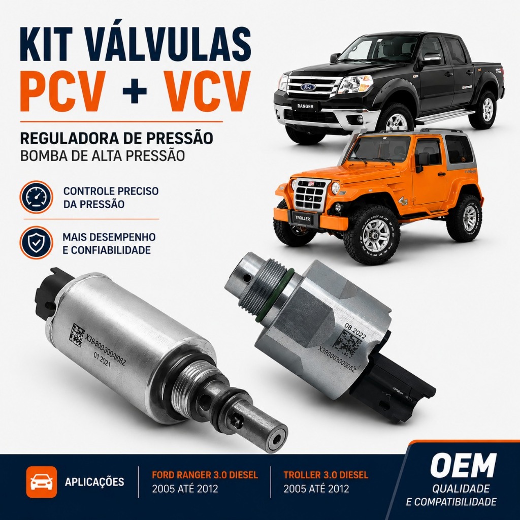 Kit Válvula Pcv Vcv Ranger 3.0 Diesel Troller 3.0 2005 A 2012