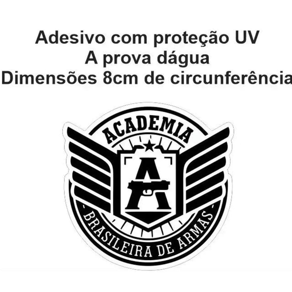 Adesivo Academia Brasileira De Armas ABA 8cm Militar