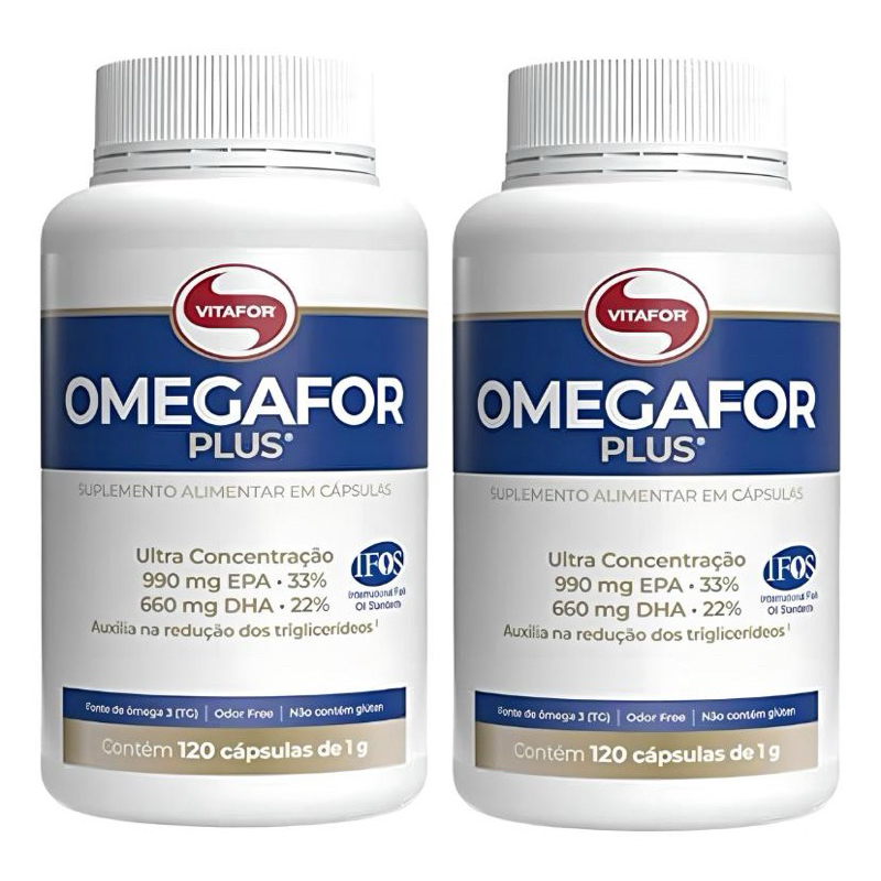 2x Omegafor PLUS 120 capsulas 990mg EPA / 660mg DHA Omega 3 CONCENTRADO