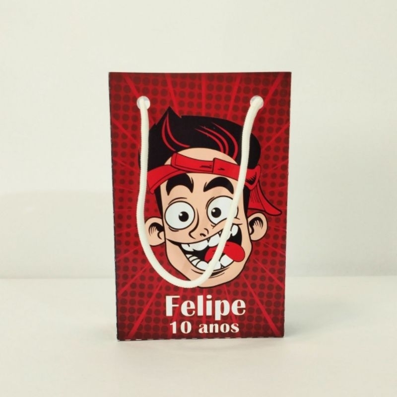 SACOLINHA PERSONALIZADA ENALDINHO (P) PARA LEMBRANCINHAS DE FESTA INFANTIL/ANIVERSÁRIO INFANTIL/FAZEMOS TODOS OS TEMAS