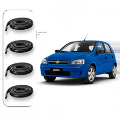 Kit Borrachas Corsa Celta Prisma 4 Portas Premium