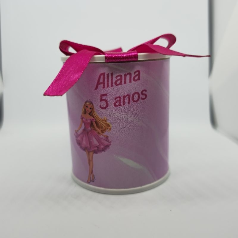 Tubolata Personalizada Barbie- Lembrancinha com Nome | Chá de Bebê, Aniversário e Mesversário