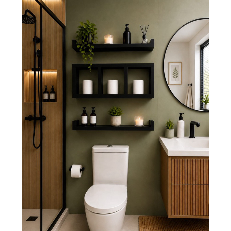 kit Nichos 3 Peças Banheiro Prateleira decorativa moderna para organização sala cozinha banheiro