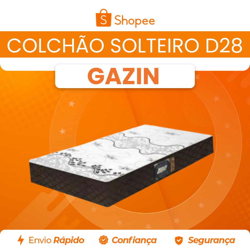 Colchão Solteiro Espuma D28 78x188 Gazin