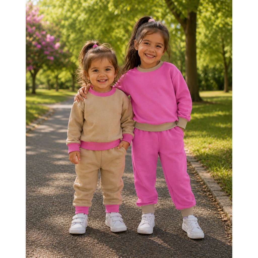 Conjunto Infantil Calça e Blusa Moletom Roupa de Inverno Quentinha Flanelada Abrigo Para o Frio
