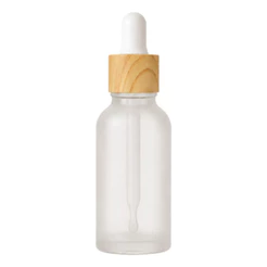 Frasco Fosco Conta-gota Madeira Bulbo Branco 30ml (10 Un)