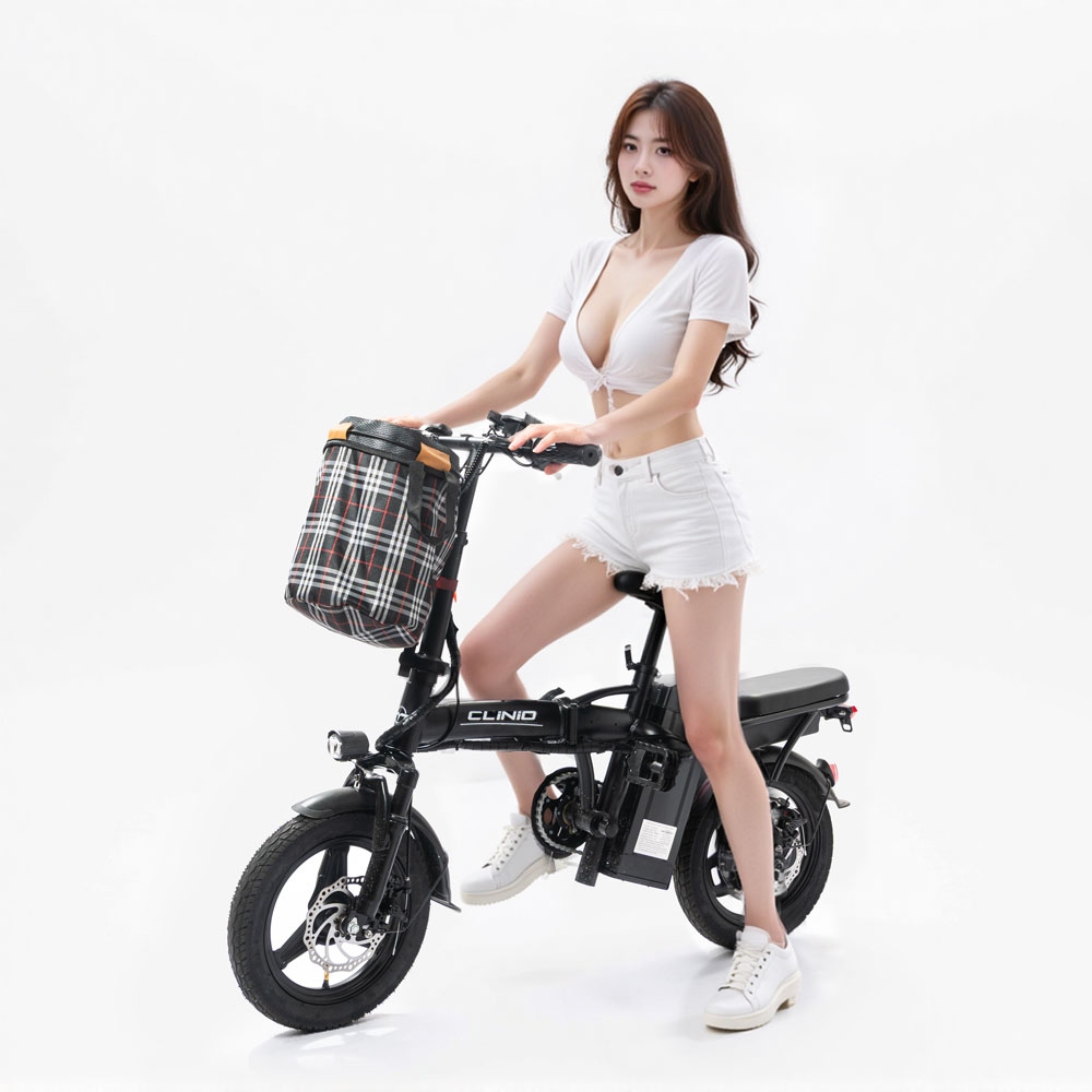 SKYBOARD Bicicleta Elétrica Dobrável Bivolt Preto 48V15Ah autonomia 45km farol LED suporte de celular Upgrade de Garanti