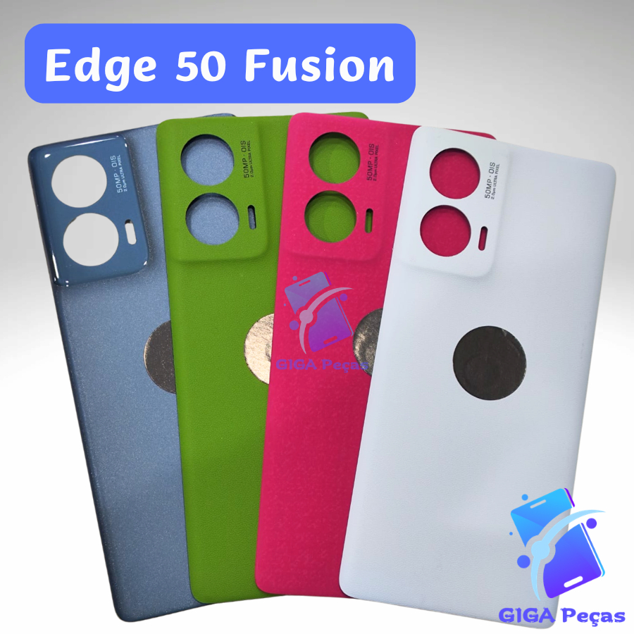 Tampa traseira de plastico/couro Compativel Edge 50 Fusion Reposicao