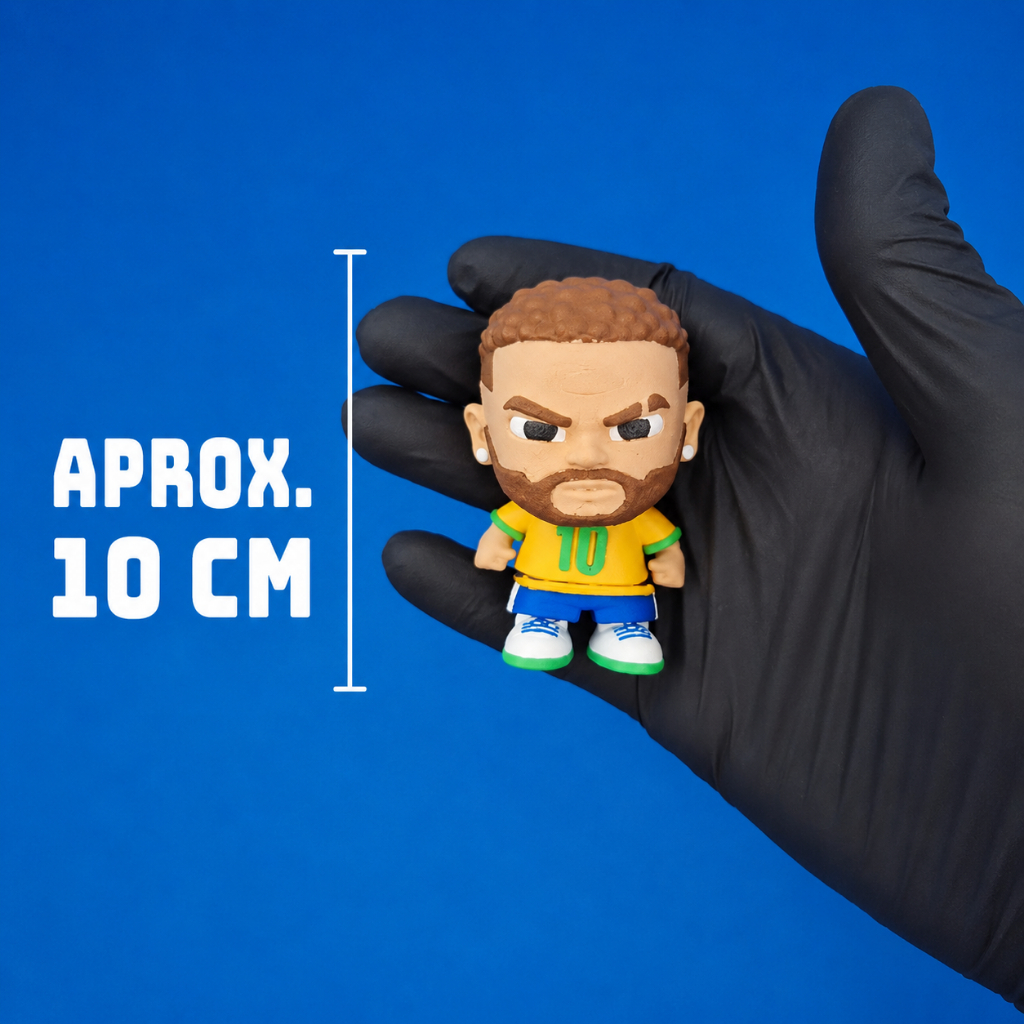Miniatura Neymar Jogador Futebol Seleção Brasileira Colecionável Copa 2026 Presente Boneco