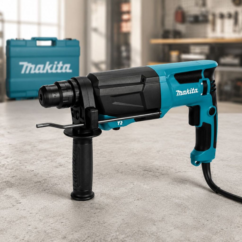Martelete Makita HR2670 800W SDS Plus 3J Perfurador Rompedor Profissional + Maleta