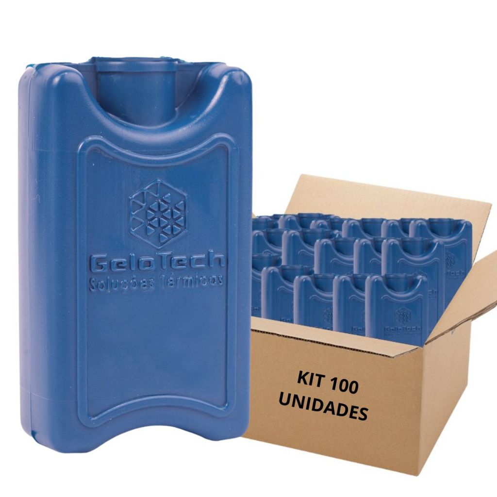 Kit 100 Placa Gelo Gel Artificial Reutilizável Rígido 100ml Transporte Alimento Bebida Medicamentos