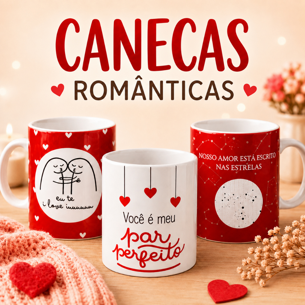 Caneca Porcelana Canecas Românticas diferentes Porcelana Xícara Caneca de Café  Presente Surpresa - DIA DOS NAMORADOS|