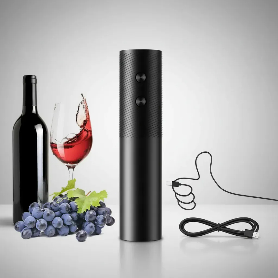 Abridor Saca-Rolhas  Elétrico Automático Recarregável USB Para Bar Doméstico