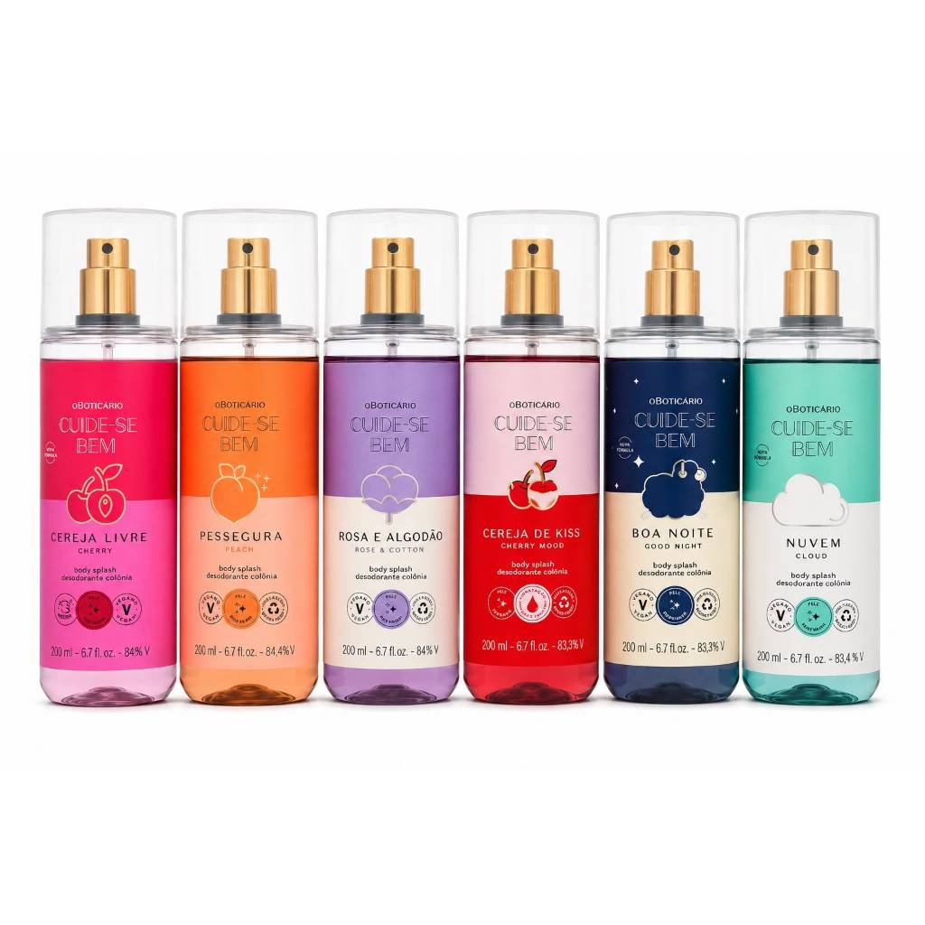 Body Splash Cuide-se Bem O Boticario - Fragrâncias a escolher