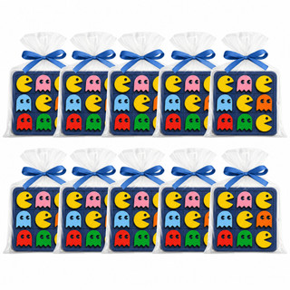 Kit jogos da velha tema Pac-Man, em MDF pintado, 10 cm, lembrancinha para festa infantil, presente educativo