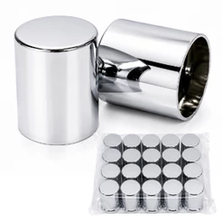 Kit 20 Capa De Porca Boliviana Cromada Roda Caminhão 32/33mm