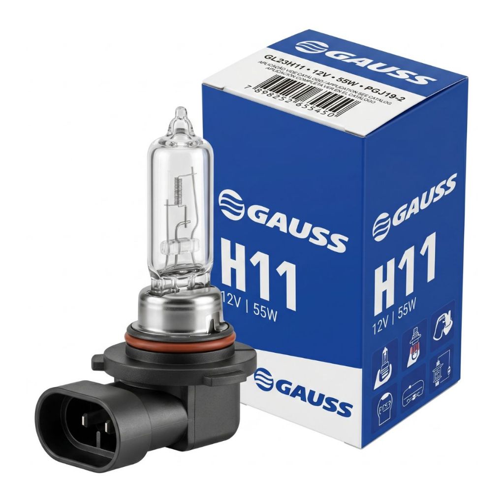 Lâmpada H11 12v Gauss Farol Baixo Auxiliar Milha Honda Toyota Jeep Suzuki Original