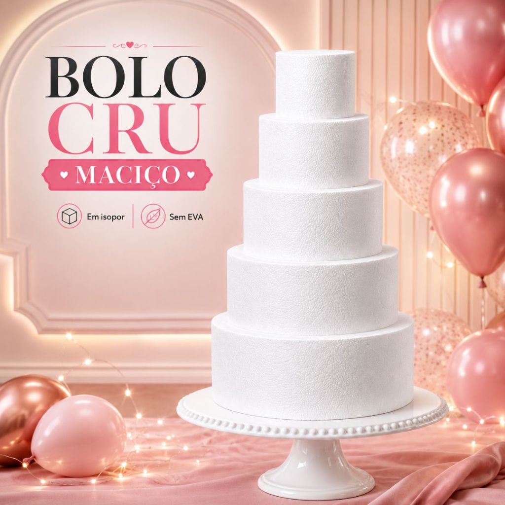 Bolo Fake Profissional em Isopor Para Decoração de Casamento Aniversários e Festas Mais Vendido