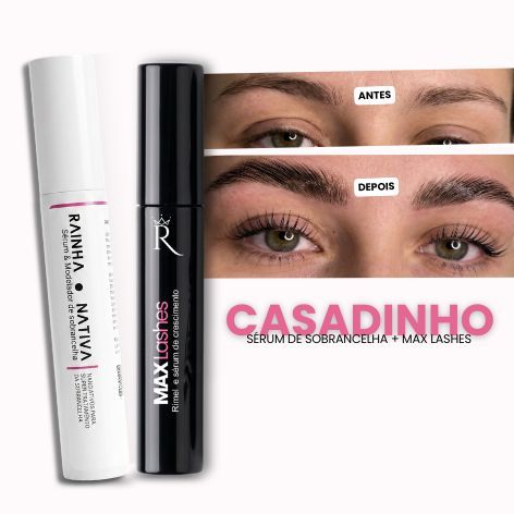 CASADINHO: Max Lashes  + Sérum Modelador de sobrancelhas    Cílios mais longos e sobrancelhas mais preenchidas