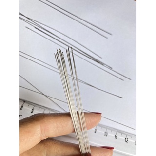 Agulha para Miçangas 120mm x 0,45mm Aço Inox Tear Bordado Bijuterias