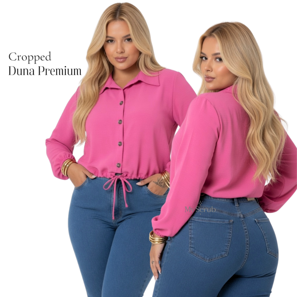 Blusa Duna Confortavel Estilo Cow Girl Tecido Fresco Feminina Lisa Basica Plus Size e Slim Elegante Estilosa-EDUARDA