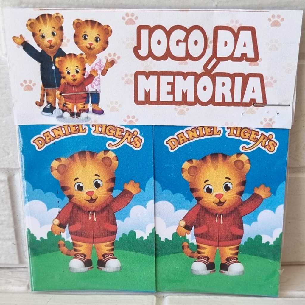 Lembrancinha DANIEL O TIGRE jogo da Memória - brinquedo infantil -lembrancinha para festa PRONTA ENTREGA