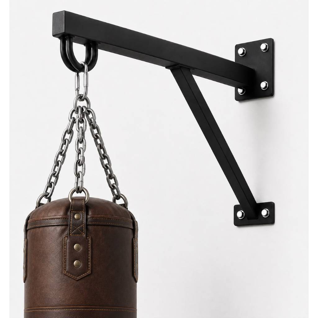 Suporte Para Saco de Pancada de Parede em Aço Reforçado Boxe Muay Thai MMA até 90kg
