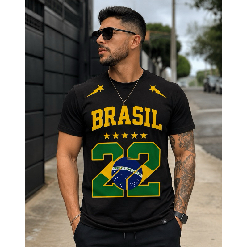 Camiseta Brasil 22 Seleção Brasileira Unissex 100% Algodão