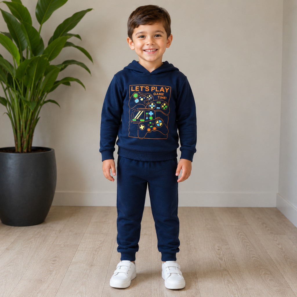 Conjunto Moletom Infantil Masculino Gamer Peluciado Capuz Calça De Frio Menino Inverno Quentinho Preto Blusa Tamanho 4