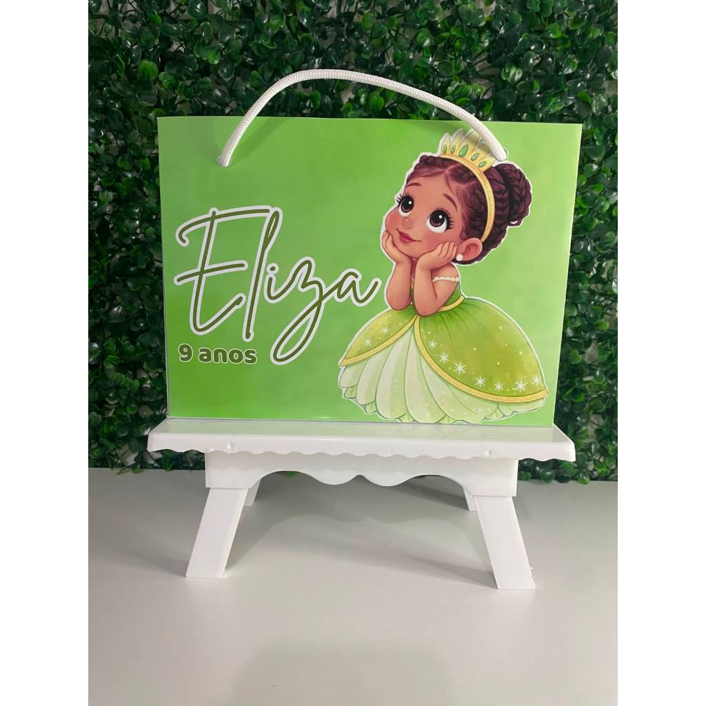 Kit 10 a 30 Sacolinhas Personalizadas Princesa Tiana Lembrancinha Festa Infantil Menina