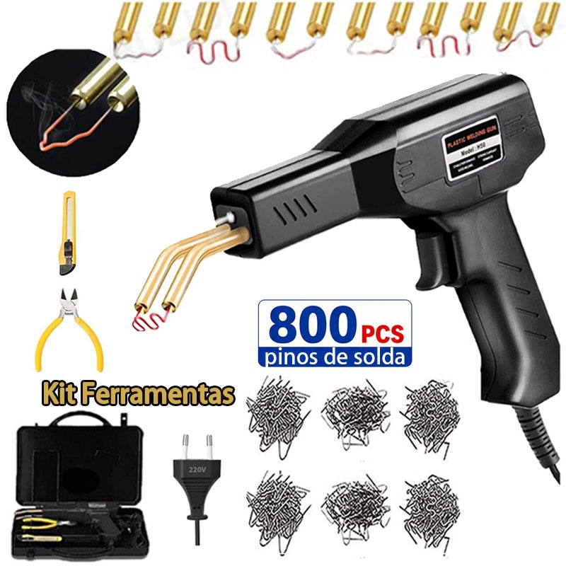 110V/220V Portable Plastic Welder, Heat Stapler, PVC Repair Machine, Welding Gun for Car Bumper