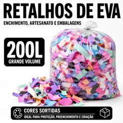 Enchimento EVA 200L Retalhos de EVA 200L Para Saco de Pancada Puff Almofada Cama Pet