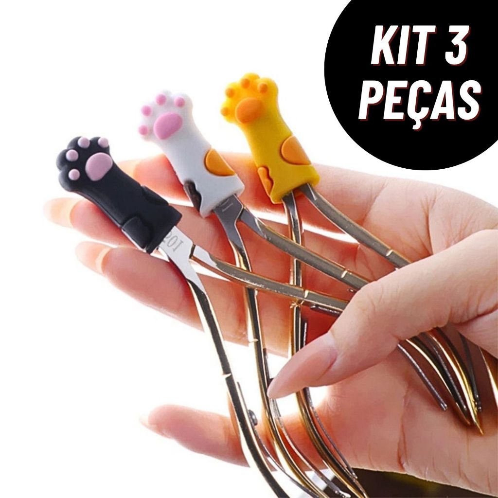 Kit 3 Protetores De Bico Alicate/Lapis PATINHA Silicone Conjunto (PRETO+BRANCO+AMARELO)