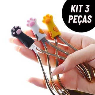 Kit 3 Protetores De Bico Alicate/Lapis PATINHA Silicone Conjunto (PRETO+BRANCO+AMARELO)