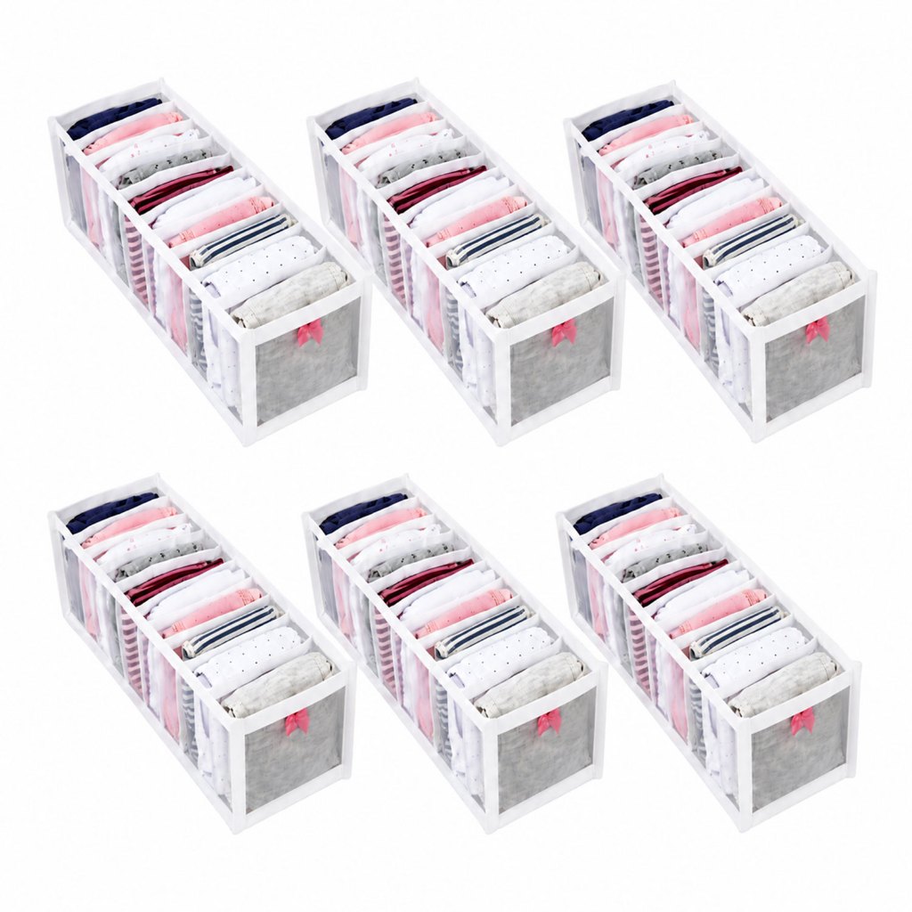 Kit 6 Colmeias Organizadoras Cristal para Calcinha Meias Lenços Organizador Gaveta Armário