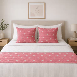 Kit Peseira Queen + 2 Capas de Almofadas Piquet Favinho Decoração Para o Seu Quarto